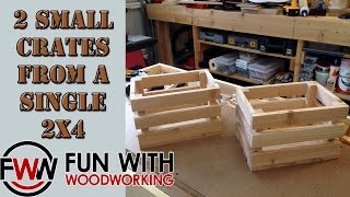 How to build 2 small crates out of a single 2x4 [upl. by Ennairda]