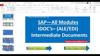 IDOCsIntermediate DocumentSAP All Modules required conceptALEEDI IDOS full overview [upl. by Emie677]