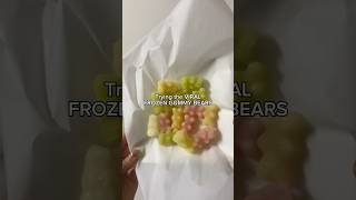 Making the viral frozen gummy bears gummies recipe gummybear sprite dessert candy review [upl. by Eidas]