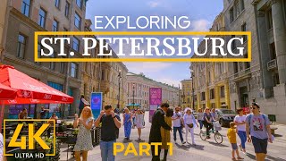 Exploring Saint Petersburg  4K Virtual Walking Tour through Russias Cultural Center  Part 1 [upl. by Flanagan]