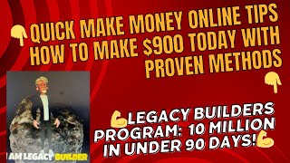 Quick Make Money Online Tips How to Make 900 Today with Proven Methods [upl. by Krusche]