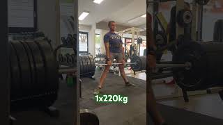 WINTER ARC pt34 stacco sumo 1x220kg staccodaterra fitness powerlifting [upl. by Ztnarf]