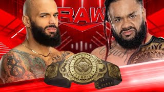 WWE 2K24RAWRicochet vs Jacob FatuIntercontinental Championship [upl. by Suki256]