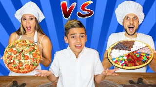 UNHEALTHY VS HEALTHY Pizza Challenge  The Royalty Family [upl. by Nnyl178]