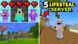 Top 5 Best Lifesteal SMP For Minecraft PE  Lifesteal Server For MCPE  Vizag OP [upl. by Novello]