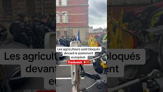 bauern vs polizei in frankreich 🇫🇷🚜 bauerndemo demo protest police traktor news [upl. by Aseneg]