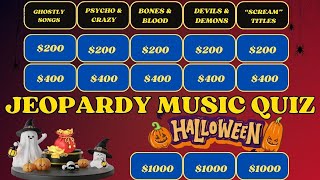 Can You Guess the Song 🎃 Halloween Edition Jeopardy Music Quiz  25 Spooky Songs Challenge Part 2 [upl. by Attennhoj]