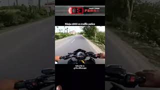 Traffic police🚨 bike ride trendingshorts ninja ktm mt15 duke zx10r bike rider youtubeshorts [upl. by Nilyad972]