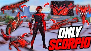 🔥Free Fire But Only Scorpio Items Challenge🔥Scorpio Evo Bundle Scorpio BikeScorpio Gun All Items [upl. by Lerad]