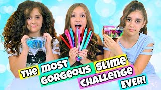 Mystery Glitter Straws Glitter Bomb Slime Challenge  Crystal Clear Slimes and TONS of Glitter [upl. by Reede]