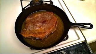 Cast Iron Skillet Chuck Roast Steak Recipe [upl. by Retseh]