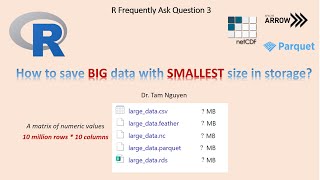 R FAQ3 How to save very big data with smallest size in storage using R [upl. by Heck14]