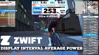 Zwift Workouts Display Average Power in Custom Workout Intervals [upl. by Darcia997]