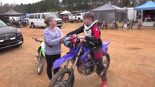 Nathan got his new dirt bike now lets race it RACE DAY LETS GO 2021 Yamaha yz250f [upl. by Julian114]