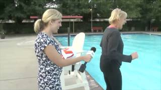 Photographer Shoves Reporter into Swimming Pool quotLivequot [upl. by Oria934]