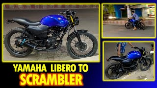 SCRAMBLER MODIFIED BIKE  YAMAHA LIBERO 100CC MODIFIED TO SCRAMBLER  BikeParlour [upl. by Airottiv363]