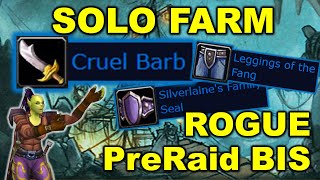 How to SOLO FARM your PreRaid BIS Rogue Gear in Season of Discovery [upl. by Eduj933]