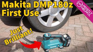 Makita DMP180z Portable Inflator  Overview and first use [upl. by Araht]