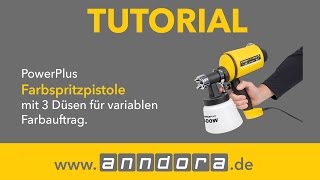 Tutorial powerplus  Spritzpistole für Farbe richtig verwenden [upl. by Sup]