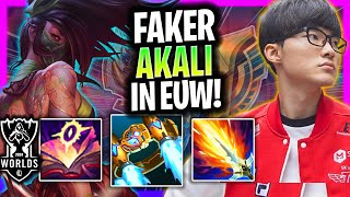 FAKER IS A GOD WITH AKALI IN EUW SERVER  T1 Faker Plays Akali Mid vs Ahri Worlds Bootcamp 2024 [upl. by Ebberta97]