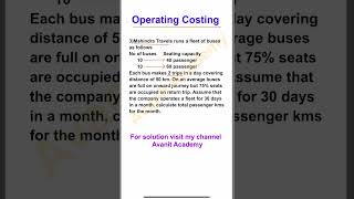 Transport Costing  Operating Costing shorts trending  BCom  KUD Avanit Academy [upl. by Mairb989]