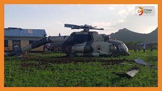 KDF Chopper supplying food to flood victims in Wajir crashes during take off [upl. by Melgar485]