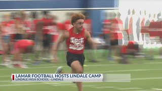 2024 Lamar Football Camp in Lindale [upl. by Pesvoh]