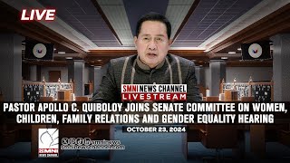 Pastor ACQ joins Senate Committee on Women Children Family Relations amp Gender Equality Hearing [upl. by Myrtia]