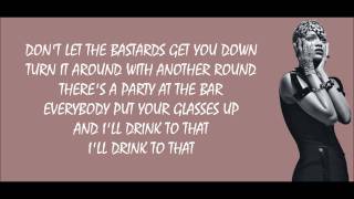 Rihanna  Cheers Drink to That Lyrics Video [upl. by Odnam]