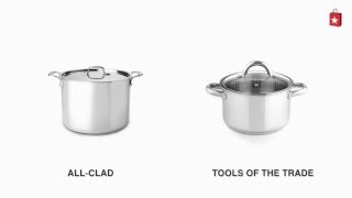 Tools of the Trade Stainless Steel 4 Qt Stockpot with Steamer Insert Comparison Video [upl. by Aliekat]