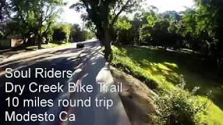 BIKE TRAIL  Dry Creek trail Modesto CA 10 miles [upl. by Aimil]