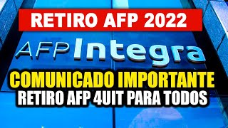 ¡Último Minuto Comunicado Urgente AFP RETIRO AFP 4UIT  100 Hoy Lunes 31 ¡más detalles Aquí [upl. by Bal731]