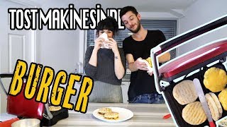 BİZ YAPTIK SİZ YAPMAYIN  TOST MAKİNESİNDE BURGER [upl. by Olmsted]