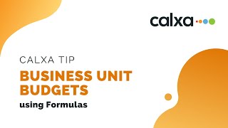 Business Unit Budgets Using Formulas [upl. by Branden]