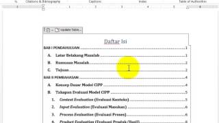 Tutorial Membuat Daftar Isi Otomatis dan Penomoran Halaman MS Word 2013 [upl. by Githens]