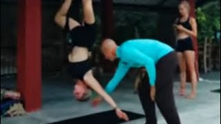 Aerial Yoga Class Share Michael Sands Yoga is live [upl. by Shandra]