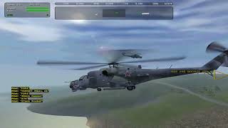 Arma Soviet Mi24 Attacking NATO Base  Operation Flashpoint Cold War [upl. by Waldos]