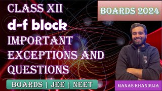 CLASS XII BOARDS  df BLOCK  IMPORTANT EXCEPTIONS AND QUESTIONS  cbseboard class12 chemistry [upl. by Darum]