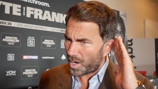 DONT F WITH DILLIAN WHYTE  EDDIE HEARN REACTS TO PRESSER BEEF  JOSHUA VS WILDER IN THE UK [upl. by Anor517]