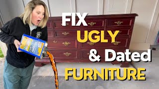 How To Refinish Dark Furniture Cheap Hacks for a Luxe Look [upl. by Ttocs]