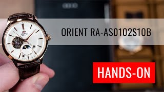 HANDSON Orient Classic Sun and Moon Open Heart Automatic RAAS0102S10B [upl. by Llenej717]