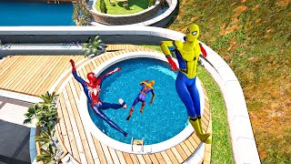 GTA 5 WAter Ragdoll Fails SPIDERMAN’s Epic Funny amp Pool Jumps Euphoria Physics 54 [upl. by Nanny]