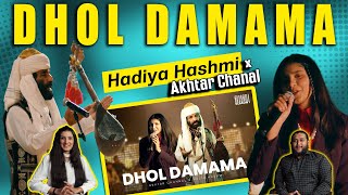 DHOL DAMAMA  Reaction amp Review  Akhtar Channal amp Hadia Hashmi  The Artist  Pakistani Reacts [upl. by Codel]