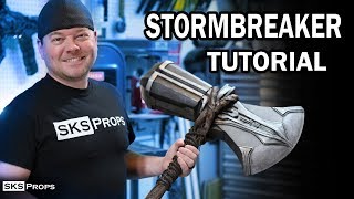 How to make Thors Stormbreaker from Avengers Infinity War out of Foam [upl. by Sotsirhc432]