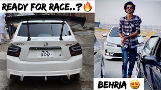 Bike accident with my car💔  City vs Mark 2 vs Corolla Saloon  Visit To Behria town [upl. by Hctub]