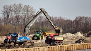 Longreach Bagger Volvo EC380 EL in Papenburg  Long reach excavator Volvo EC380 EL [upl. by Otes]