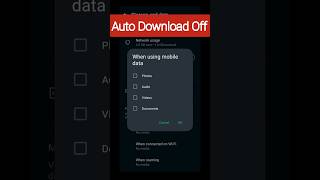 whatsapp me automatic download kaise band kare  whatsappautodownloadoff shorts youtubeshorts [upl. by Seadon]