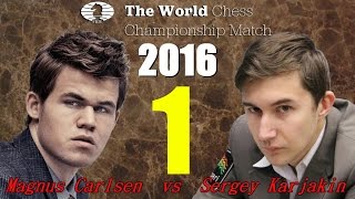 Partite Commentate di Scacchi 231  Carlsen vs Karjakin 1 TRUMPowsky  2016 A45 [upl. by Bornstein]