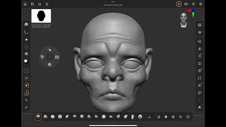 Detallando el rostro con Aphas en ZBrush para iPad [upl. by Lonnie]