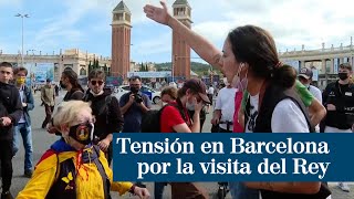 Gran tensión entre independentistas y conductores en Barcelona quot¡Que tenemos que ir a trabajarquot [upl. by Alyks138]